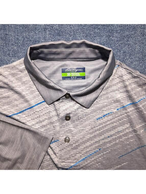 Ben Hogan Performance Men's Medium, Grey Multi-color Short Sleeve Casual Polo